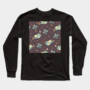 Bird Pattern Long Sleeve T-Shirt